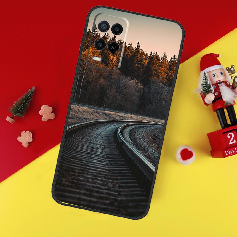 Train Rail Sunlight For OPPO A74 A94 A17 A16 A15 A79 A58 A78 A98 A77 A5 A9 A96 A76 A52 A72 A57S A54S A53S Case
