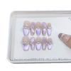 Hand-woven Armor Purple Dream Ribbon Three-dimensional Hand-painted Purple Ribbon Cat Eyes Pure Temperament Manicure Sticker