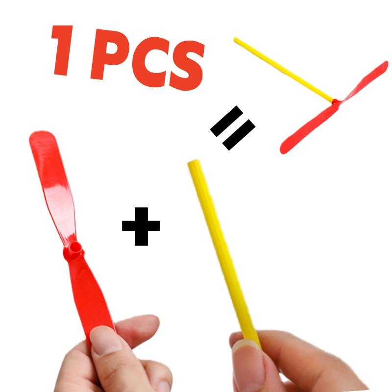 30/50Pcs Novelty Plastic Bamboo Dragonfly Propeller Outdoor Classic Toy Kid Gift Rotating Flying Arrow Multicolor Random Color