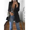 Plus Size Blazer Cardigan For Women Autumn Winter Casual Overcoat Solid Lapel Jacket Large Topcoat