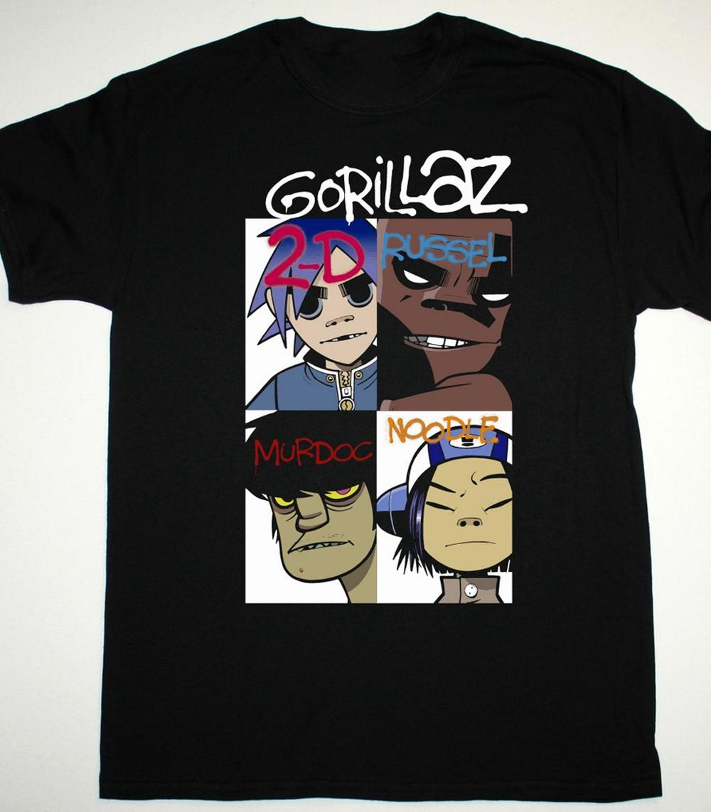 members iband Gorillazzband T-shirt black Short sleeve All Sizes shirt sleeve 1F XL