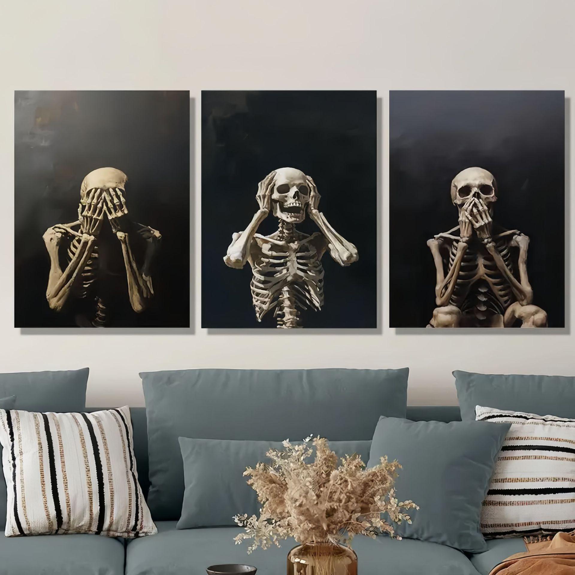 Creative Skull Art Canvas for Home Wall Decoration 15x20