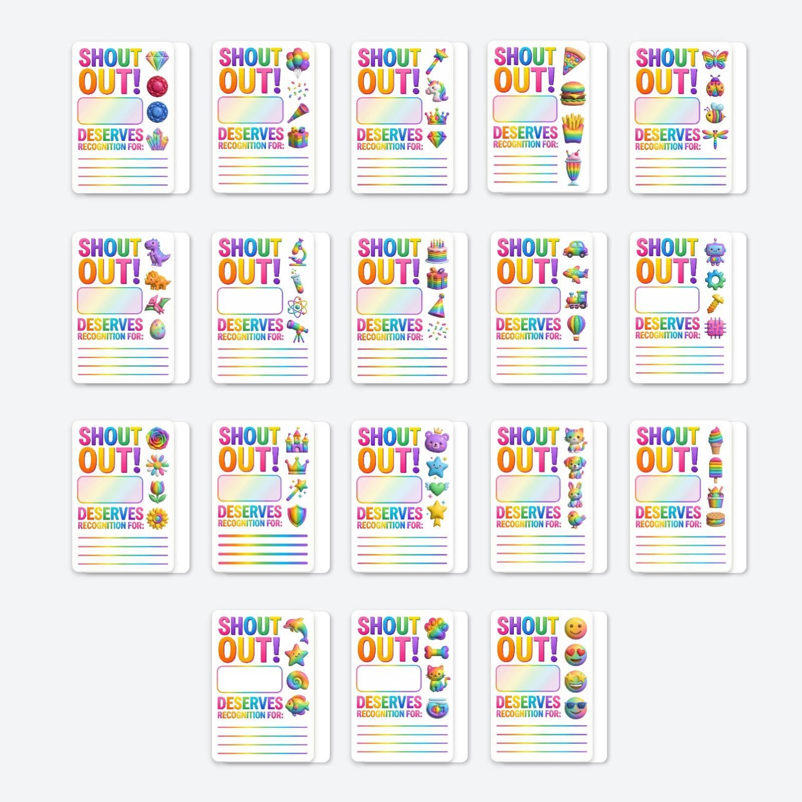 

36 Neon Cute Encouragement Convenience Card Set Hand Account Wall Decoration Postcard Text Card RXHB0513