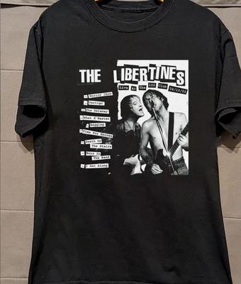 Collection The Libertines Live At The 100 Club T Shirt Black All Size Unisex T-Shirt