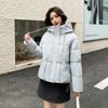 Thickened warm hooded down cotton clothes women's winter new large size fat mm short bread clothes cotton coat