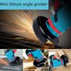 Electric Angle Grinder 19500rpm Lithium Battery Mini Polishing Grinding Diamond Cutting Tool for Metal Concrete DIY Projects