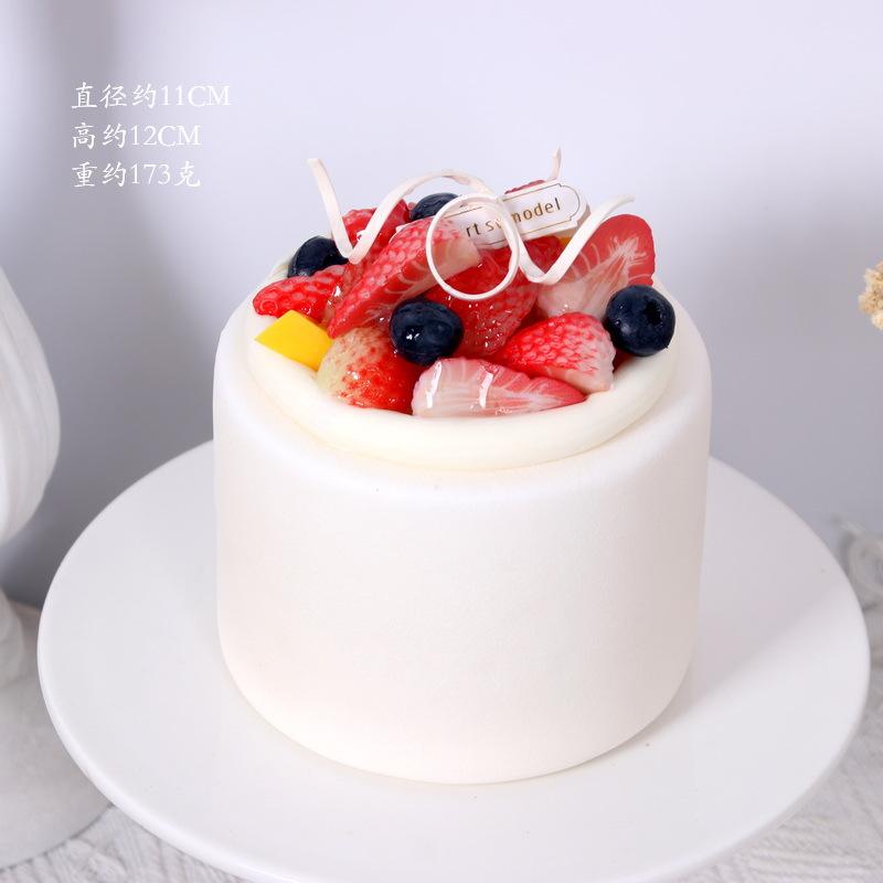 4-Zoll Simulations-Geburtstagskuchenmodell, Künstlicher Frucht-Sahnetorten-Fotografie-Requisite, Geburtstags-/Hochzeitsparty-Dessert-Schmuck, Heimdekoration