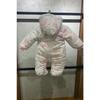 Cute Bear & Balloon Printed Winter Cotton Leg Cosmonaut Jumpsuit (pink)
