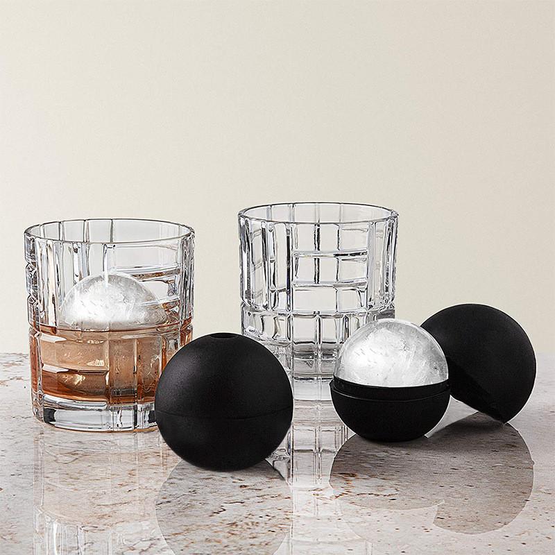 Hot Bar Round Silicone Mold Household Whiskey Ice Tray With Lid Large Spherical