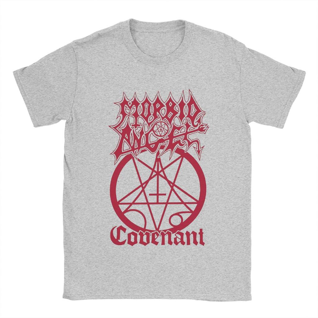 Morbid Angel T Shirts Unisexs Pure Cotton Casual TShirts Crewneck Music Band Tee Shirt Short Sleeve Clothes Graphic Printed