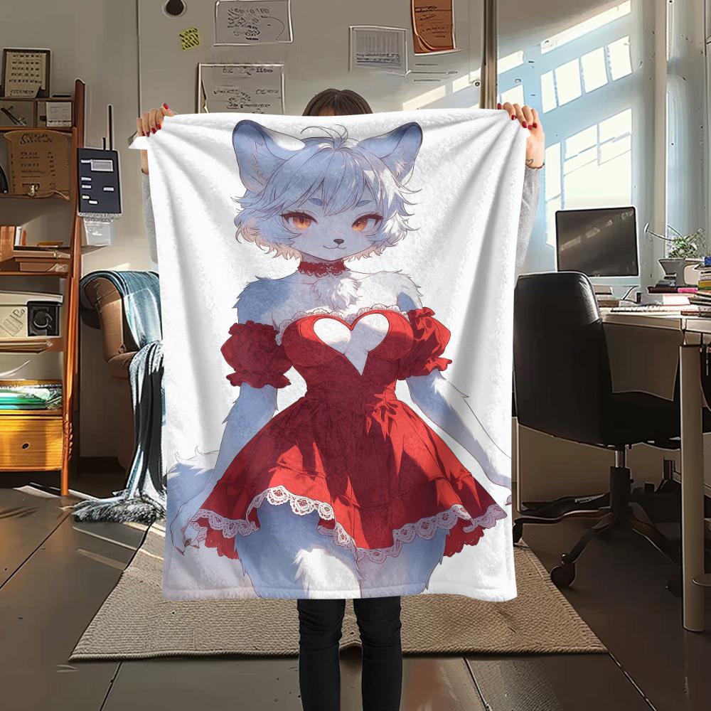 1 Manta de Franela con Estampado de Dibujos Animados, Alta Calidad, Cómoda para Todas las Estaciones, Decoración del Hogar, Calidez y Confort, Perfecta para Regalo de Navidad o Cumpleaños