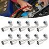 Yctze 10pcs Car Air Conditioner Angle 90° Connector Alu AC Aluminum Connector Pipe Car