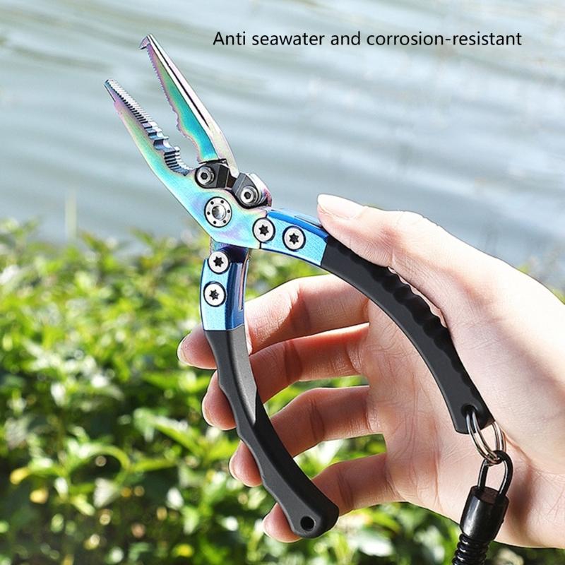 Multifunctional Small Fishing Plier Scissors Nonslip Stainless Steel Hook Remover Fish Line Cutter Fishing Tool Enduring