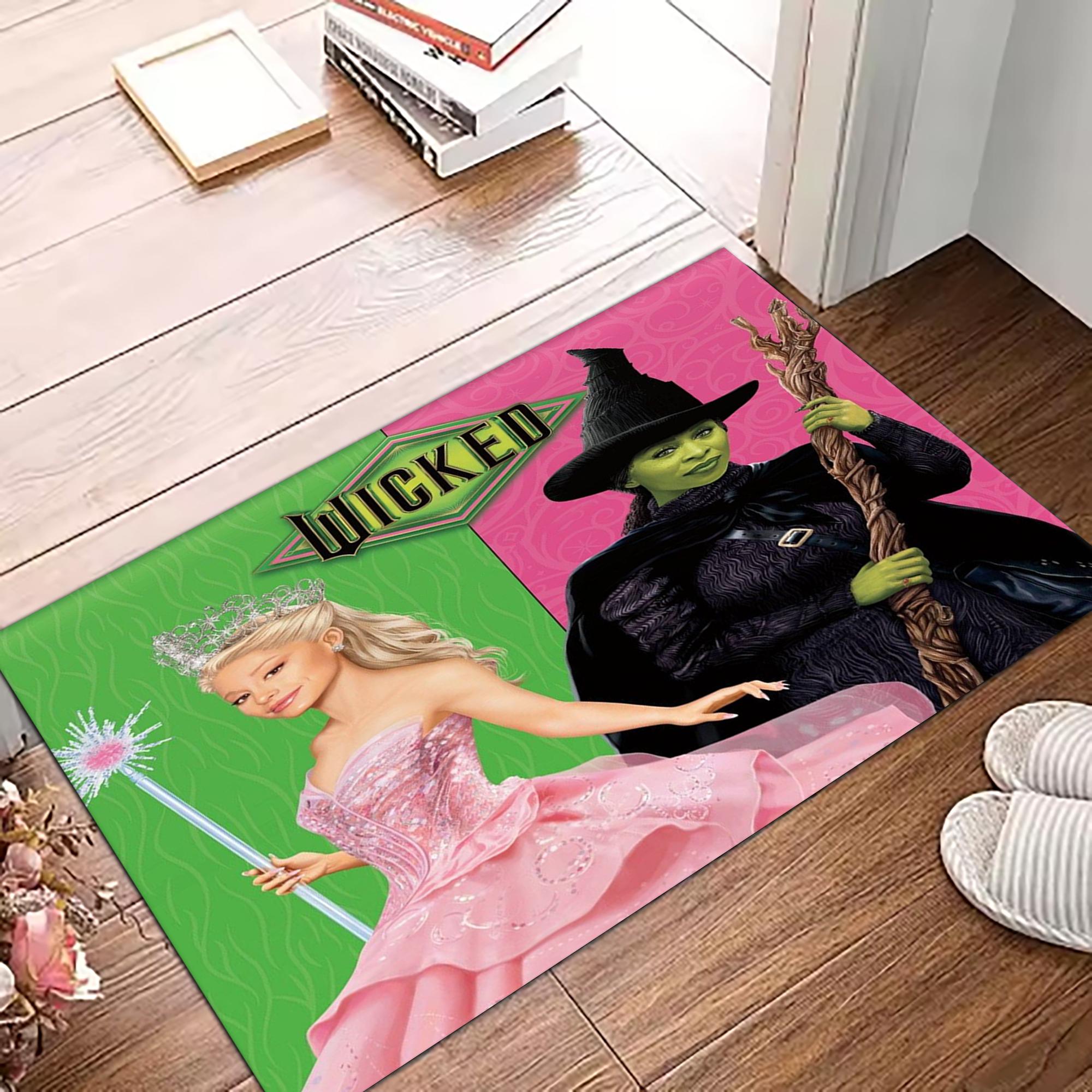 

Wicked Elphaba-a & Glinda-a Tonal Print Carpet Rug for Living Room Corridor Bedroom Door Mat Kid Room Play Floor Mat Gifts 40cmx60cm