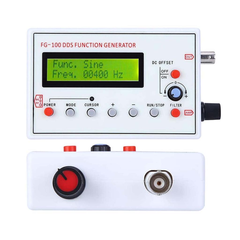 1Hz-500KHz DDS Signal Function Generator, Rechargeable High Precision Digital Signal Frequency Counter for School Laboratory