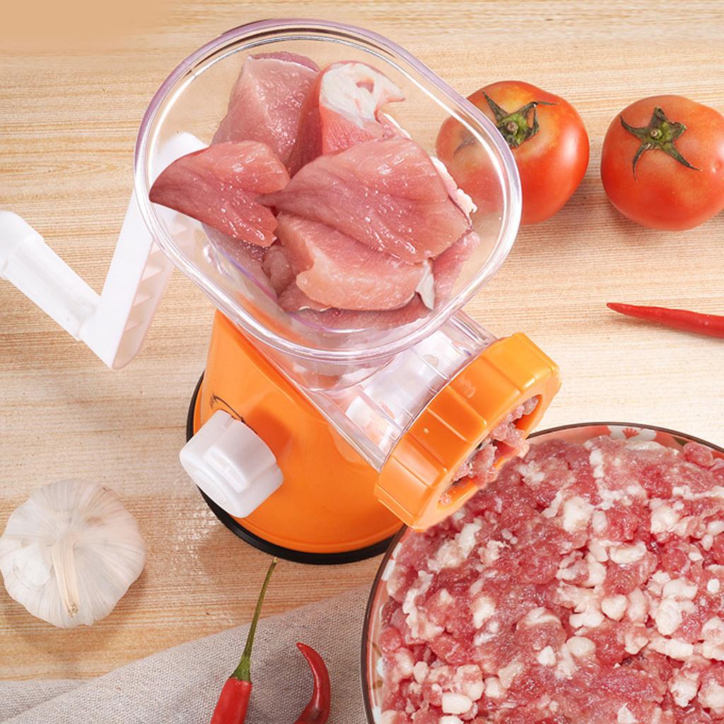 Manuelle Fleischmühle mit Edelstahlklinge Abnehmbare Handkurbel Fleischwolf Wurstfüller fo