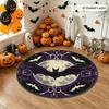 Bat Wing Pumpkin Halloween Round Rug Living Room Round Carpet Bedroom Round Mat Front Gate Hallway Floor Reception Room Space