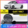 BGB1 GOLF 4 5 6 7 Hot 2026 For VW VOLKSWAGEN 2pcs Car Front Grill/Rear Emblem Lid Covers Logo Sticker For Golf-7 Golf7 Mk 7 2014-2017