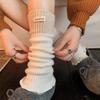 Șosete lungi japoneze Lolita pentru femei, șosete tricotate calde, șosete croșetate, jambiere pentru cizme, manșete pentru picioare, Y2K