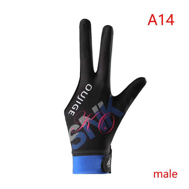 Kulečníková rukavice levá pravá ruka tříprstá kulečníková rukavice odolná proti opotřebení protiskluzové nálepky elasticita kulečníkové tréninkové rukavice