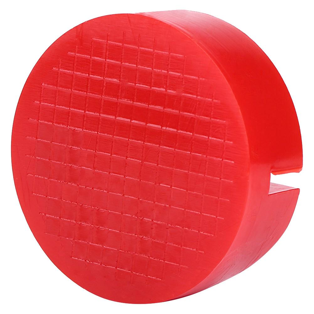 Car Universal Slotted Frame Rail Floor Jack Pads Jacking Rubber Pad Adapter Red