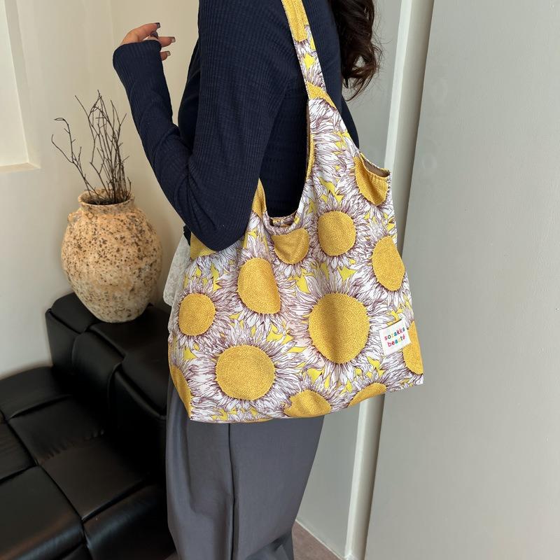 Bag Women's Large-capacity New Contrasting Color Shoulder Bag College Student Class Tote Bag