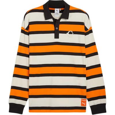X Carrots Collaboration Squad Striped Long Sleeve T-Shirt Unisex T-Shirt Orange White 627444-45