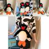 Cartoon Penguin Plush Backpack For Girls Kids Soft Toy School Bag With Zipper Closure And Inner Pocket