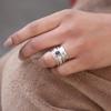 Silberschmuck, Spinner Ring, Geburtsstein Schmuck, Angst Ring, Geschenk Für Ihn