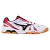 Mizuno Wave Medal 5 Protiskluzové Odolné Prodyšné Tréninkové Boty s Nízkým Svrškem Unisex Tenisky Bílé Červené 81GA151509