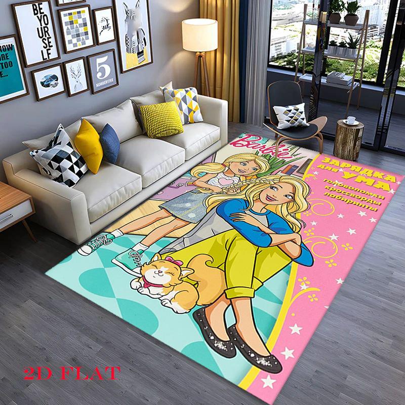 Classic Barbie Blonde Character Art Carpet Home Decor Suitable For All Seasons Gift Bathroom Mat Fashion
