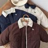 Herbst- und Winter-Kinderjacke Jungen- und Mädchen-Baumwolljacke Cartoon-Baseballjacke Dickkragenmantel