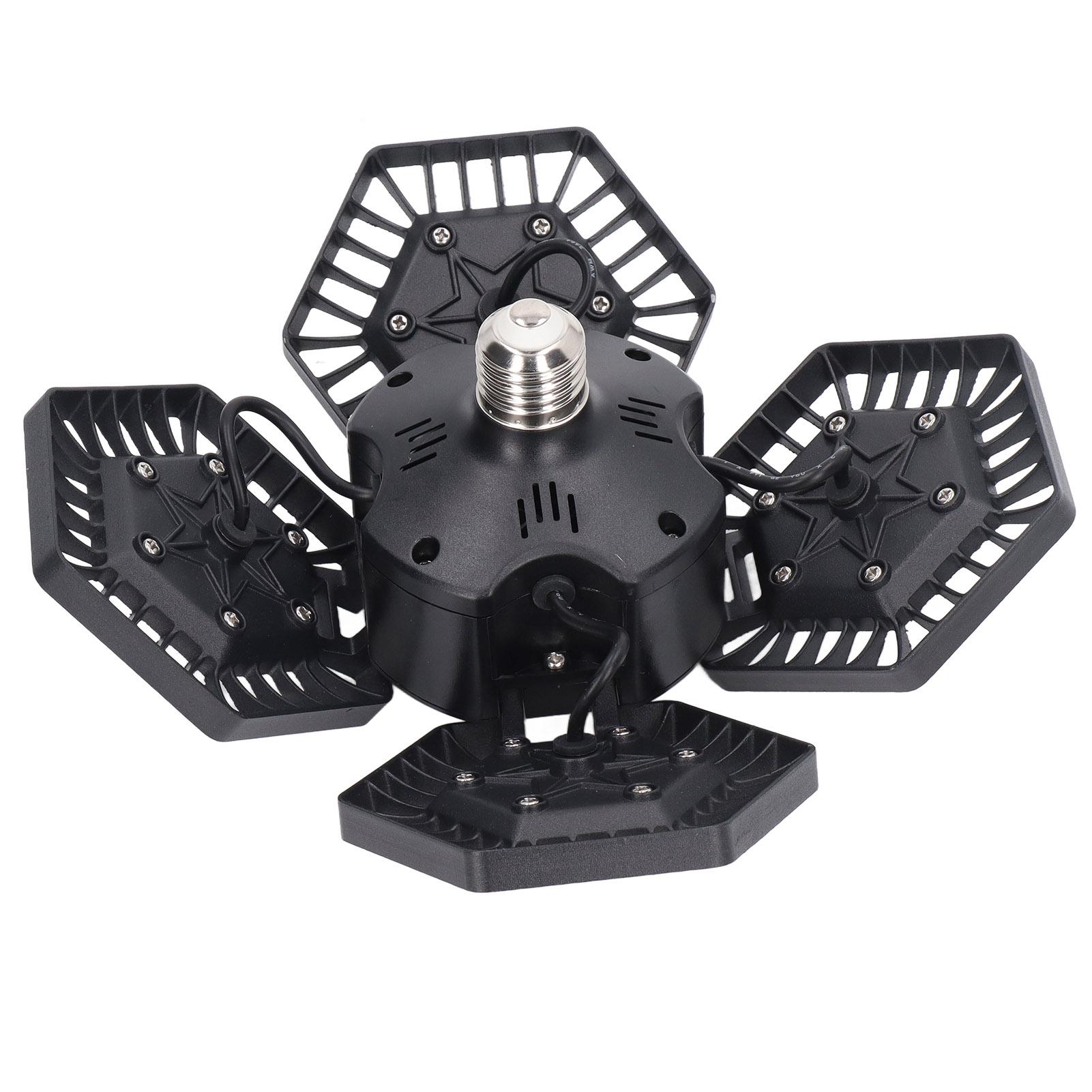 

LED Garage Light Cool White 80W 4 Panel 90 Degree Adjustment LED High Bay Light for Warehouse