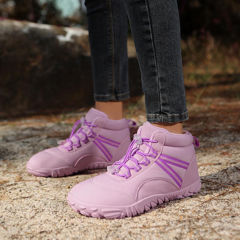 New Men Women Waterproof Barefoot Hiking Shoes Winter Warm Snow Boots Men Plush Sneakers Outdoor Trekking Climbing Boots