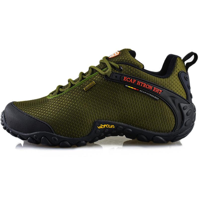 Mens Outdoor Mountain Climbing Shoes Mesh Non-Slip Breathable Trekking Hiking Shoes Waterproof Camping Soft Sneakers 39-46