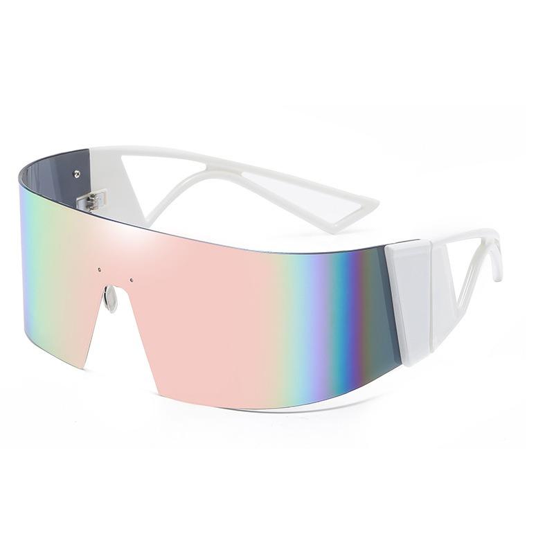 Non-polarized Rimless High Definition One-Piece Frame All-inclusive Sunglasses Men Women Windproof Outdoor Sports Protection Eyeglasses