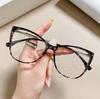 New Fashion Vintage Gradient Eyeglasses for Nearsightedness Anti Blue Light Myopia Unique White Legs Cat Eye Glasses Frame