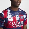 Nike Maglia da Calcio Pre-Partita Uomo PSG Academy Pro Casa Dri-FIT Blu Navy Rosso FN9657-411