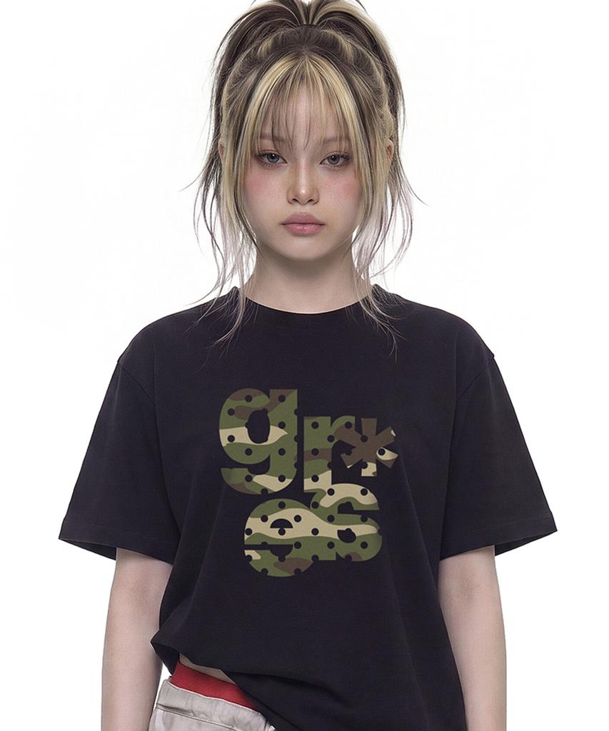 GRAVER [Unisex]Grae-S Camo Short Sleeve T-Shirt_3 Color