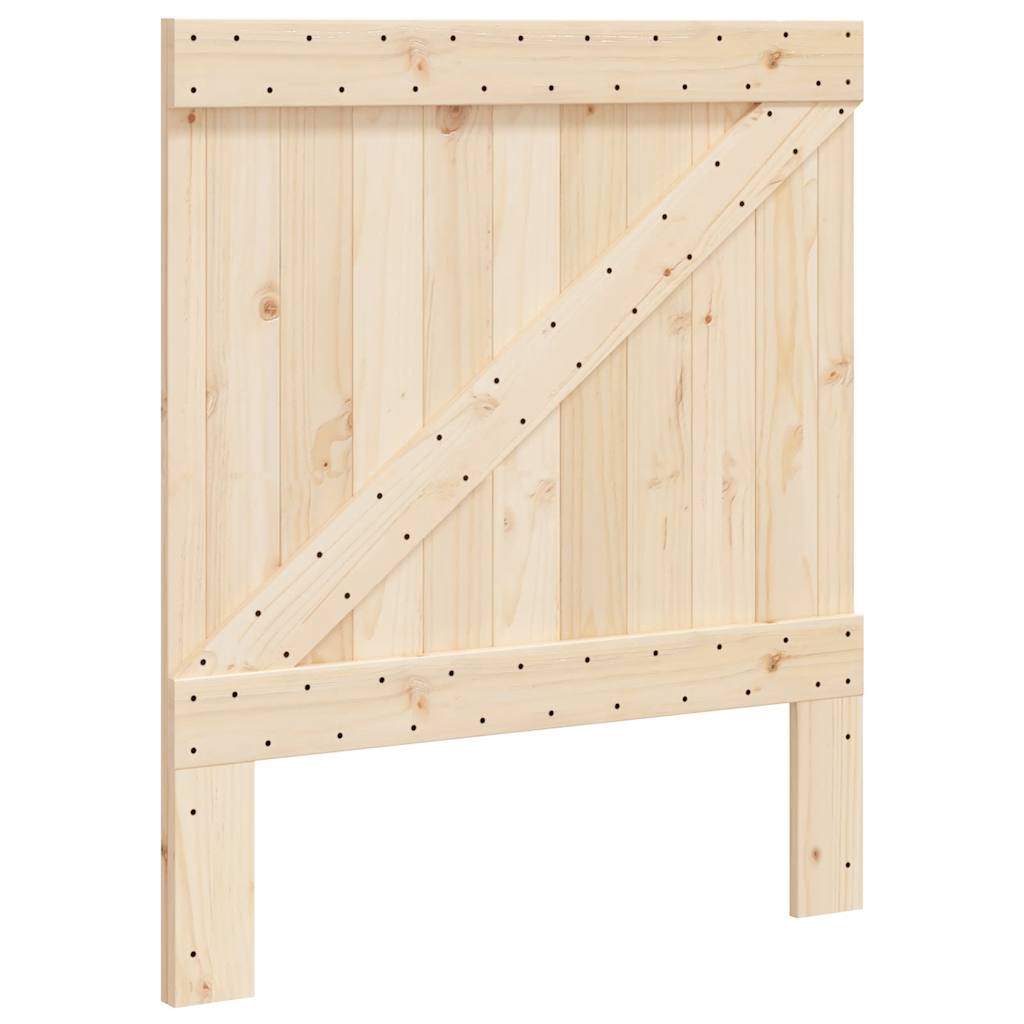Solid Wood Bed with Headboard 90 x 200 cm Pine