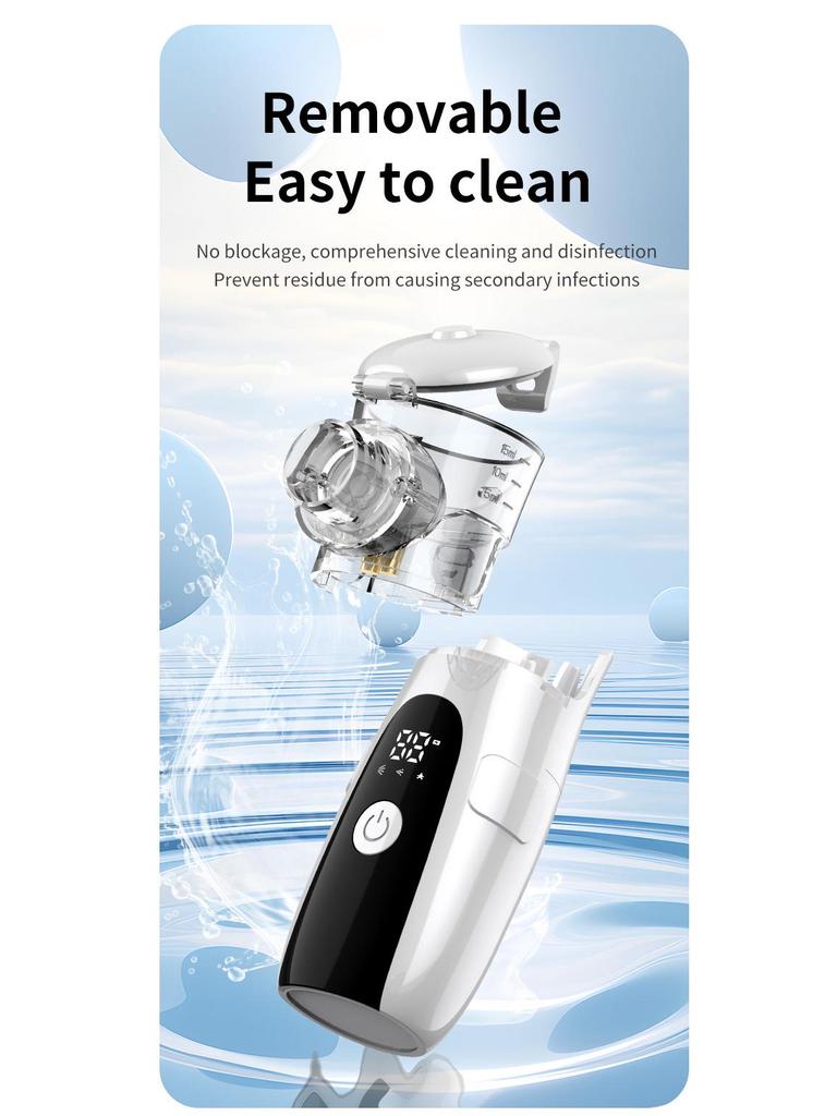 Children's Ultrasonic Silent Nebulizer LED Display Portable USB Rechargeable