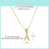 Fashionable 18k Gold Stainless Steel Mini Letter Necklace For Women Trendy Titanium Steel Pendant Necklace
