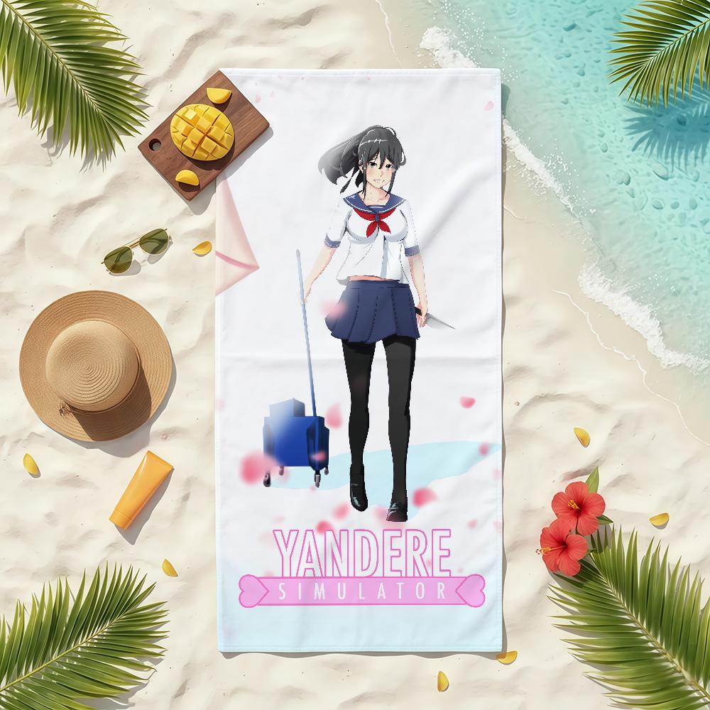 Anime Yandere Simulator Game Towel Soft Pool Gift For Travel Gym Shower Camping Quick Dry Sports Beach Towels