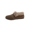 Hairy edge beanie shoes women's winter retro one-pedal lazy soft-soled cotton shoes velvet loafers women