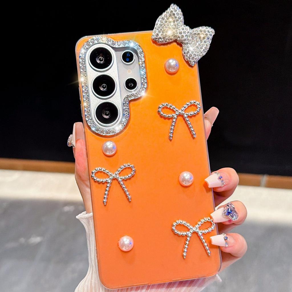 Samsung S26Ultra Mobile Phone Case A57 Star Diamond A27 Pearl Bow S26FE Protective Case A36 for Japan and South Korea