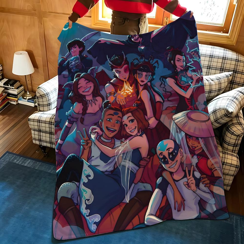 Animation A-Avatar The Last A-Airbender Throw Flannel Cozy Print Blanket, Portable, Durable Machine Washable Cute Cool