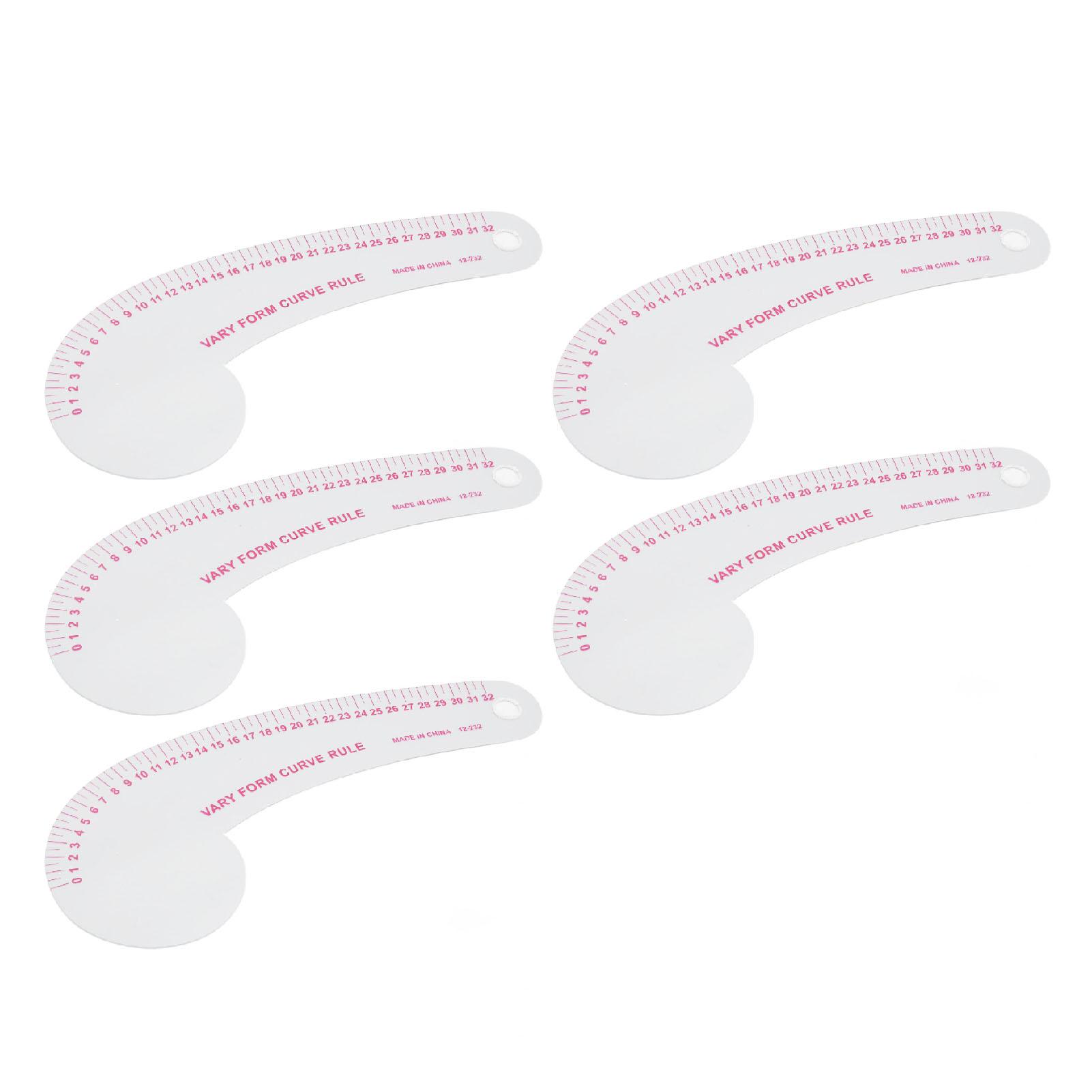 

5PCS Sewing Curve Rulers Multifunctional Clear High Accuracy Curve Pattern Making Ruler for Drawing Craft Sewing Project