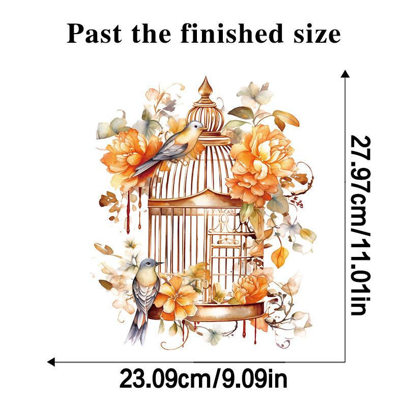 

7 стилей Креативные наклейки на стену в виде птичьей клетки Шкафы для ванной Крышки для унитаза Ремонт Украшения Водонепроницаемые наклейки 30x30CM