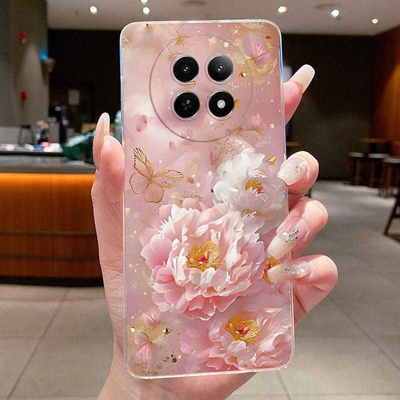 Phone Case For Realme 12 5G 12X 5G 13 5G C65 Protective Cases Realme Narzo N65 70X Capa Flower Butterfly Soft Silicone TPU Cover