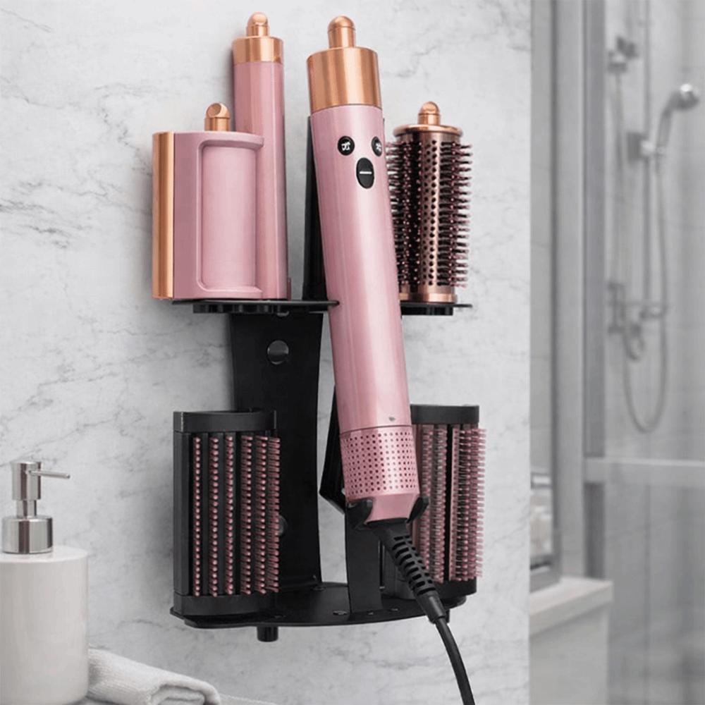Non-slip Curling Iron Storage Holder Wall Mounted/Desktop Hair Dryer Stand  Bathroom